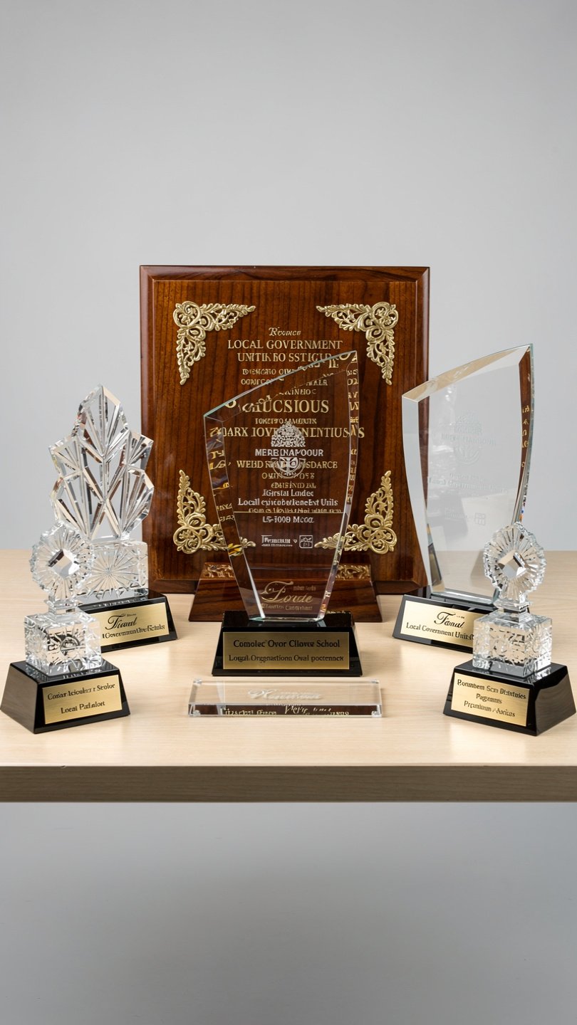 Awards and plaques recognition set