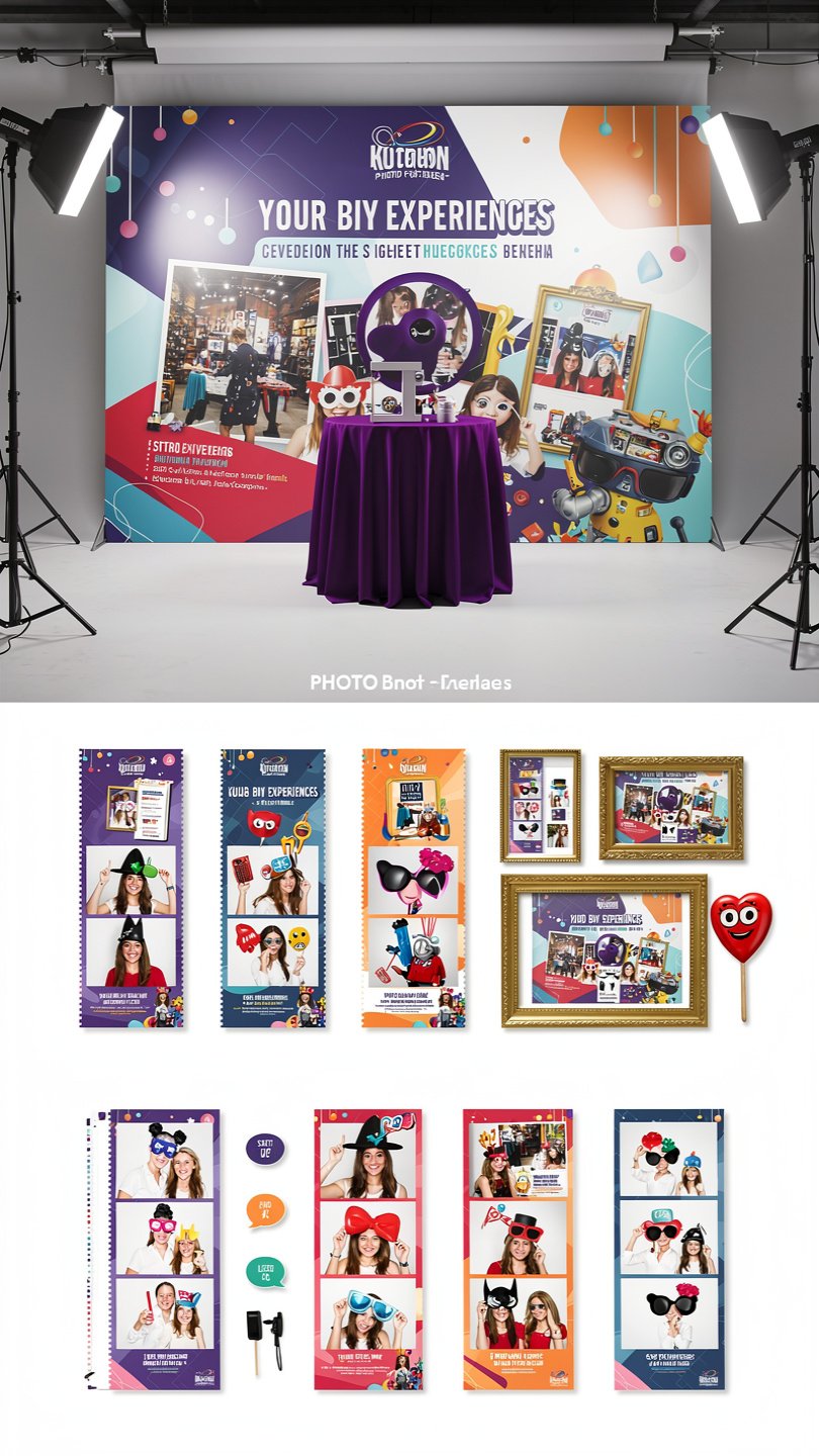 Custom photo booth layout package mockup