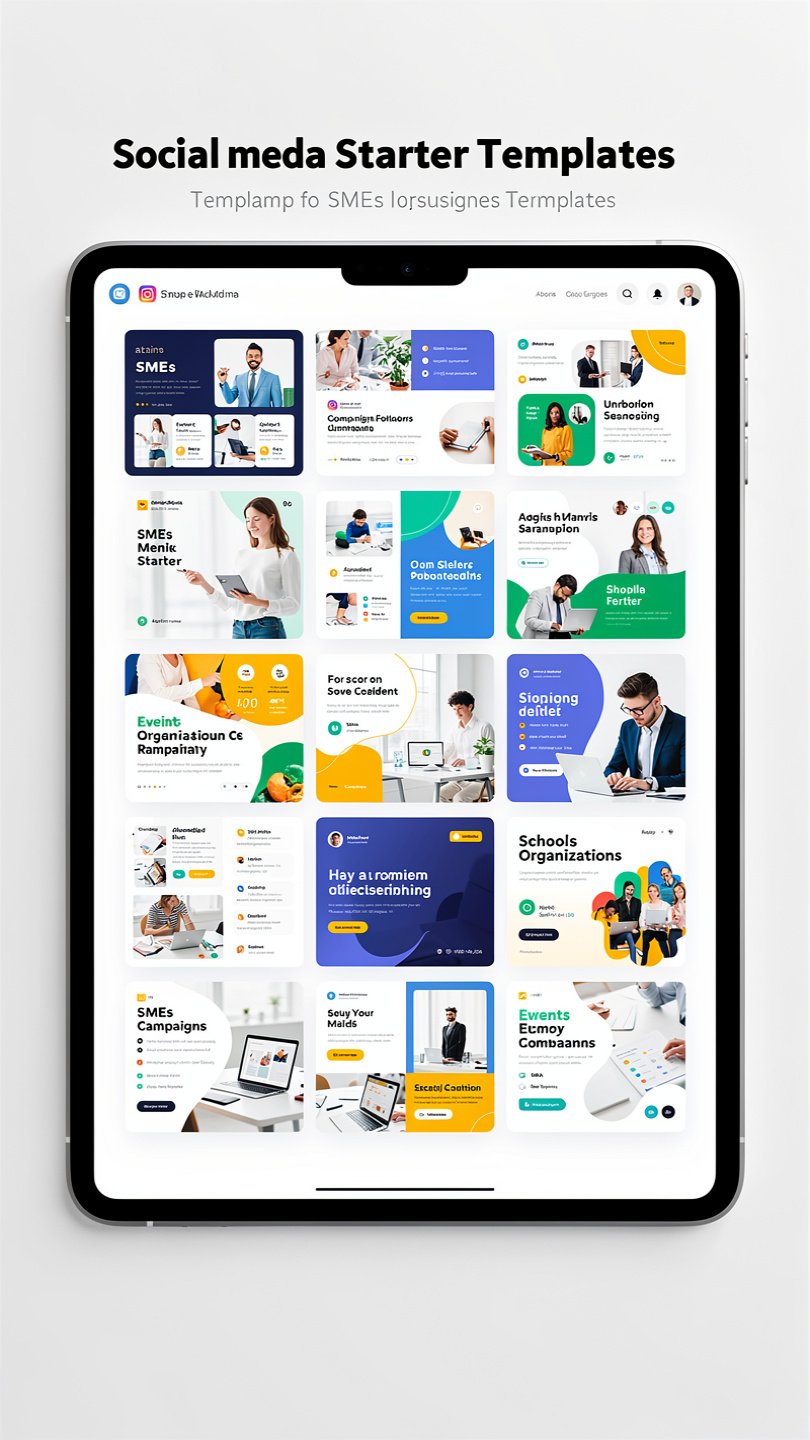 Reusable social media starter templates preview