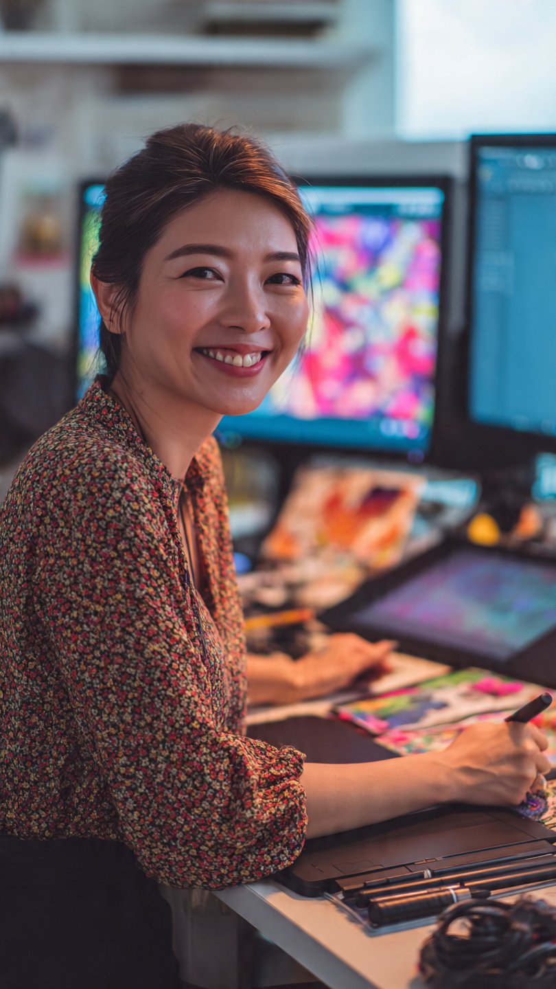Filipina graphic designer portrait