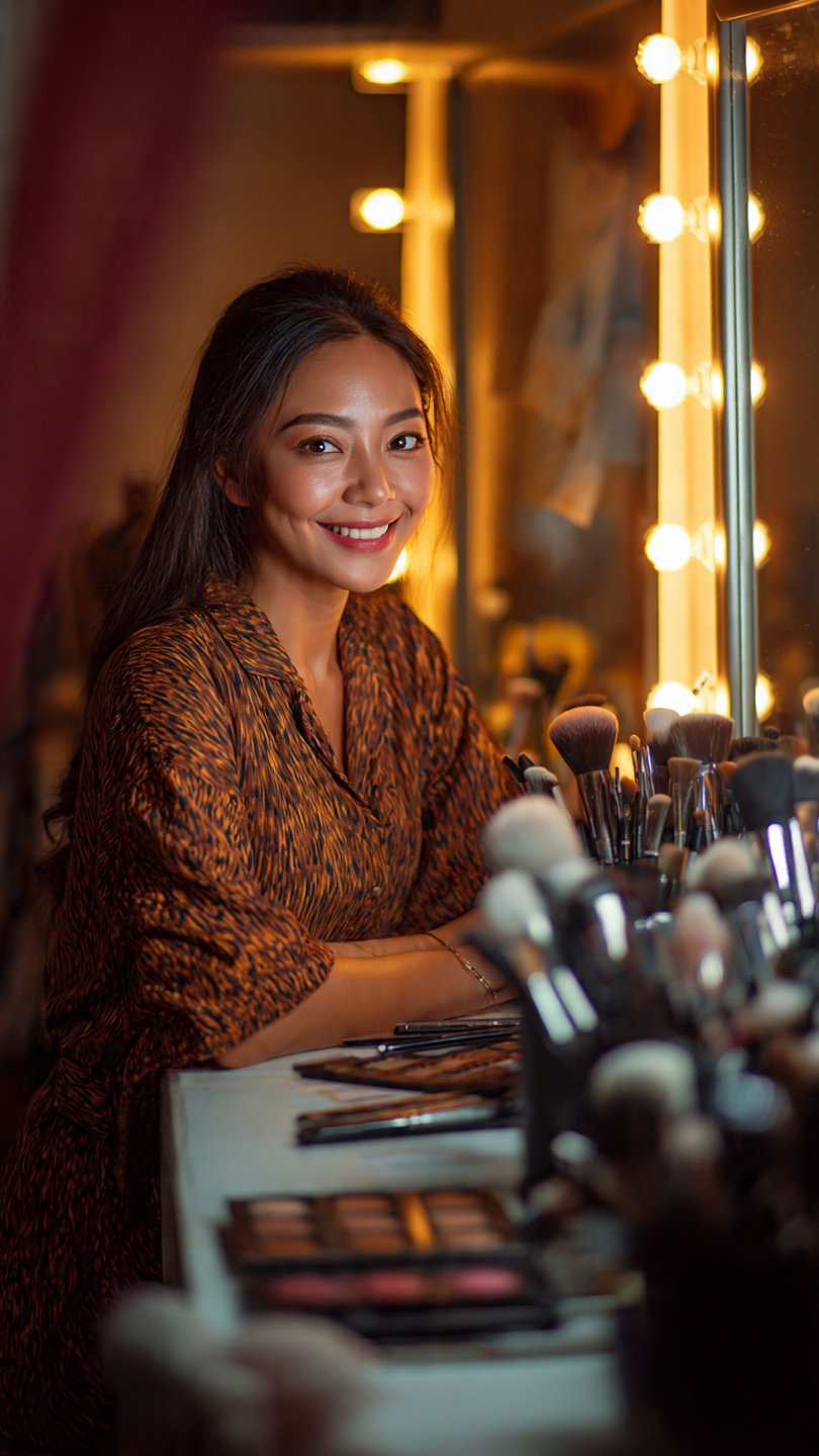 Filipina professional makeup artist portrait