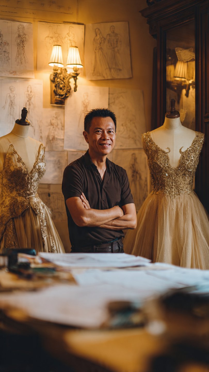 Filipino gown and costume designer portrait