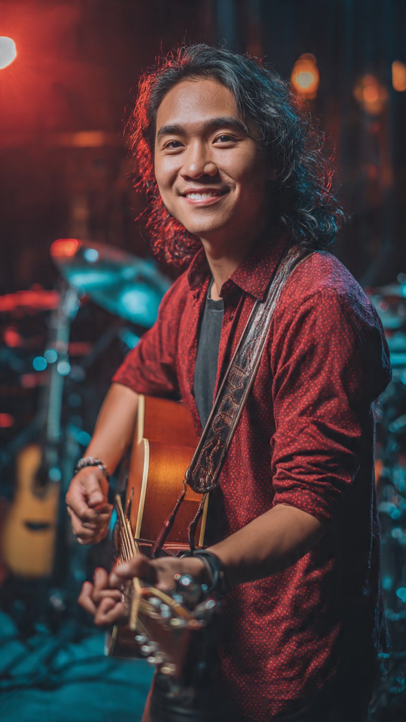 Filipino live band musician portrait
