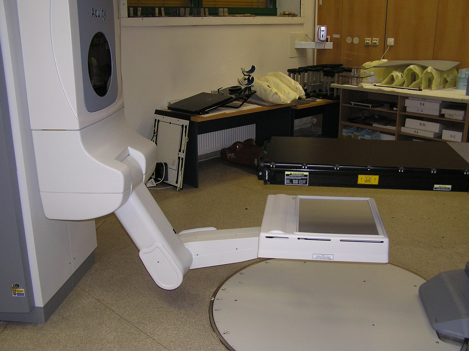 Digital medical imaging equipment for healthcare technology exhibits.
