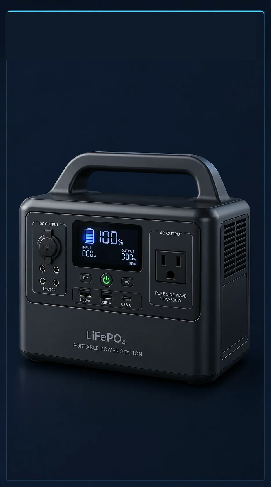 Home Backup Station 512Wh to 1.2 kWh LiFePO₄ portable power station